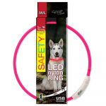 Dog Fantasy LED Koerarihm, nailonist, roosa, 65 cm