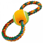 Dog Fantasy Figure Of 8 Rope & Tennis Ball puuvillane m&auml;nguasi koertele koos tennispalliga, 25 cm