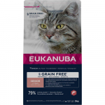 Eukanuba Grain Free Salmon teraviljavaba kuivtoit t&auml;iskasvanud kassidele, 2 kg