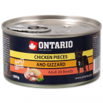 Ontario Chicken Pieces+Gizzard m&auml;rgtoit t&auml;iskasvanud koertele kanaliha ja linnus&uuml;damega, 200 g