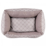 Dog Fantasy Couch Bed Trendy koeravoodi koertele eemaldatava padjaga, pruun/valge, 75x65x19 cm