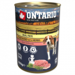 Ontario Dog Veal Pate With Herbs konservid t&auml;iskasvanud koertele veiseliha ja &uuml;rtidega, 400 g