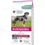 Eukanuba Mono-Protein Lachs kuivtoit t&auml;iskasvanud k&otilde;ikide t&otilde;ugu koertele l&otilde;he ja bataadiga, monoproteiinvalem, 12 kg