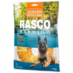 Rasco Premium Snack Round Rawhide roll by chicken skanėstas &scaron;unims su jautienos oda ir vi&scaron;tiena dantų valymui ir užsiėmimui, 110 g