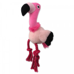 Dog Fantasy Ultrasonic DJ Flamingo pl&uuml;&uuml;sist m&auml;nguasi koertele vaikse piiksuva heliga ja n&ouml;&ouml;rjalgadega, roosa, 27 cm
