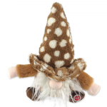 Dog Fantasy Toy Gnome Brown pl&uuml;&uuml;sist m&auml;nguasi koertele piiksuva heliga, 30 cm