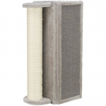 Trixie Scratching Board For Corners With Post nurga krabukaunistus kassidele, millel on pl&uuml;&uuml;sist ja sisealkoholist post, hall, 19x58x19 cm