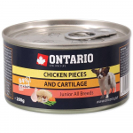 Ontario Junior Chicken Pieces+Cartilage m&auml;rgtoit kutsikatele kanaliha ja k&otilde;hredega, 200 g