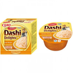 Inaba Churu Dashi Delights Chicken kreemjas maiustus kassile kanaliha ja kammeljakamarlihaga, 6 x 70 g