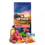 Ontario Adult Large Beef & Brown Rice kuivtoit suurtele t&auml;iskasvanud koertele, 12 kg
