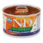 Farmina N&D Lamb Pumpkin Blueberry Adult Mini m&auml;rgtoit v&auml;ikestele t&auml;iskasvanud koertele lambaliha, k&otilde;rvitsa ja mustikatega, 140 g