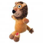 Dog Fantasy Ultrasonic Simba m&auml;nguasi koertele vaikse piiksuva heliga, oranž, 23 cm