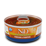 Farmina N&D Pumpkin Venison teraviljavaba konserv t&auml;iskasvanud kassidele hirveliha, kanaliha ja k&otilde;rvitsaga, 70 g