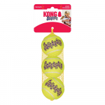 KONG Air Squeaker Tennis Ball Medium tennisepallid koertele piiksuja, mitteabrasiivsed, 3 tk.