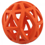 Dog Fantasy Rubber Fence Ball m&auml;nguasi koertele maiuste kohaga, oranž, 12,5 cm