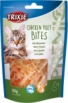 Trixie Premio Chicken Filet Bites maiitused kassile kanfileega, ilma v&auml;rvainete ja s&auml;ilitusaineteta, 50 g