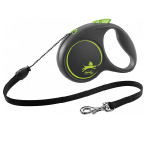 Trixie Flexi Black Design M Cord 5m rihm koertele, kuni 20 kg, must