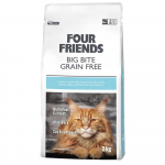 Four Friends Big Bite Grain Free teraviljavaba kuivtoit suurtele kassidele pardi, kalkuni ja kanaga, 2 kg