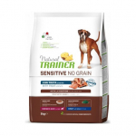 Natural Trainer Sensitive Dog No Grain Adult Medium/Maxi Trout &ndash; t&auml;iss&ouml;&ouml;t t&auml;iskasvanud keskmist ja suurt t&otilde;ugu koertele, forelli ja teraviljata, 3 kg