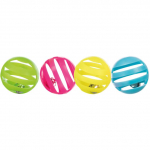 Trixie Set of Toy Balls With Bell, plastikust m&auml;ngupallid kassidele kellukesega, 4 tk., 4 cm