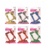Flamingo Bright nailonist rakmed koos rihmaga kassidele, helkur, reguleeritav, 22-33 cm, 100 cm / 10 mm