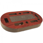Magic Cat Scratcher Interactive Oval 2 gofreeritud papi interaktiivne kriimustuslaud palliga, kassidele, 52x30x6 cm