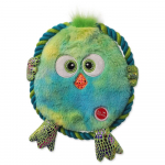 Dog Fantasy Monster Flat Chicken With Rope kr&otilde;bisev pl&uuml;&uuml;sist m&auml;nguasi koertele, roheline, 18 cm