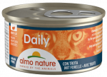 Almo Nature Daily t&uuml;kid kastmes forelliga, t&auml;iskasvanud kassidele, 85 g