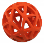 Dog Fantasy Rubber Fence Ball kummist m&auml;nguasi koertele maiuste kohaga, oranž, 7 cm