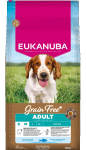 Eukanuba Adult Small And Medium Grain Free Ocean Fish kuivtoit v&auml;ikestele ja keskmistele koertele, 12 kg