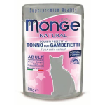 Monge Natural Tuunikala Želees Krevettidega T&auml;iskasvanud kassidele, 80 g