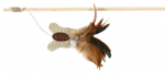 Trixie Playing Rod With Butterfly And Feathers kassim&auml;nguasi &otilde;ng koos sulgede ja liblikaga, 45 cm