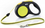 Flexi Neon New Classic S 5 m Tross v&auml;ljat&otilde;mmatav rihm koertele trossiga, kuni 12 kg