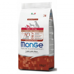 Monge MINI Puppy & Junior J&auml;nes ja Riis kuivtoit v&auml;ikestele kutsikatele ja juunioritele, 0,8 kg