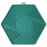 Epic Pet Lick&Snack Hexagon Green silikoonist lakkumismatt koertele ja kassidele, 17x15 cm
