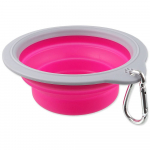 Dog Fantasy Reisikauss LRG-GREY servaga, PINK kauss &ndash; reisikauss