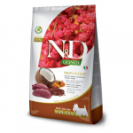 Farmina N&D Grain Free Adult Skin Coat Mini teraviljavaba kuivtoit v&auml;ikest t&otilde;ugu t&auml;iskasvanud koertele hirveliha ja hanemaltsaga, 2.5 kg