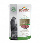 Almo Nature HFC Natural Plus Vaikse ookeani tuunikala 91% konservid t&auml;iskasvanud kassidele, 55 g