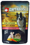 Ontario Dog Pork Cartilage With Chicken In Broth m&auml;rg Super Premium klassi toit koertele kanaliha ja sealihak&otilde;hrega puljongis, 100 g