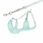 Trixie H-Harness rihma ja jalutusrihmaga, pehme ja reguleeritav rakmed koertele, piparm&uuml;ndiroheline, M&ndash;L: 36&ndash;50 cm/10 mm, jalutusrihm 2.00 m