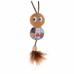GimCat Buggy Brown pehme m&auml;nguasi kassidele sulgedest sabaga