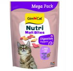 GimCat Nutri Malt Bites maiustus kassidele seedimise toetamiseks linnase ja GOS-iga, 425 g