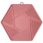 Epic Pet Lick&Snack Hexagon roosa silikoonist lakkumismatt koertele ja kassidele, 17x15 cm