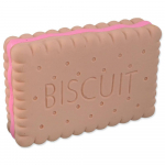 Dog Fantasy Medium Biscuit lateksist m&auml;nguasi koertele koos piiksuja, 10,5 cm