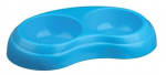 Trixie Double Bowl plastikust kahekordne kauss koertele ja kassidele, 2x0.2 l/10 cm