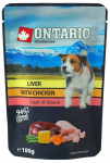 Ontario Dog Liver With Chicken In Broth konservid koertele kanamaksa ja kanapuljongiga, t&auml;iskasvanud koertele ja kutsikatele alates 2 elukuust, 100 g