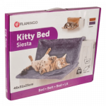 Flamingo Kitty Siesta rippuv magamisase kassidele radiaatoril, hall, 46x31x23 cm