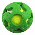 Dog Fantasy Cage Ball With Tennis koerte m&auml;nguasi tennispalliga sees, kummist, roheline, 5 cm