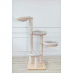 Luxucat SK18 Beige Cotton Rope kassimaja k&uuml;&uuml;neterituspostiga ja nelja magamiskohaga, 161 cm