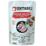 Ontario Pouch Chicken And Crab In Broth m&auml;rgtoit kassidele kanaliha ja krabilihaga, 80 g